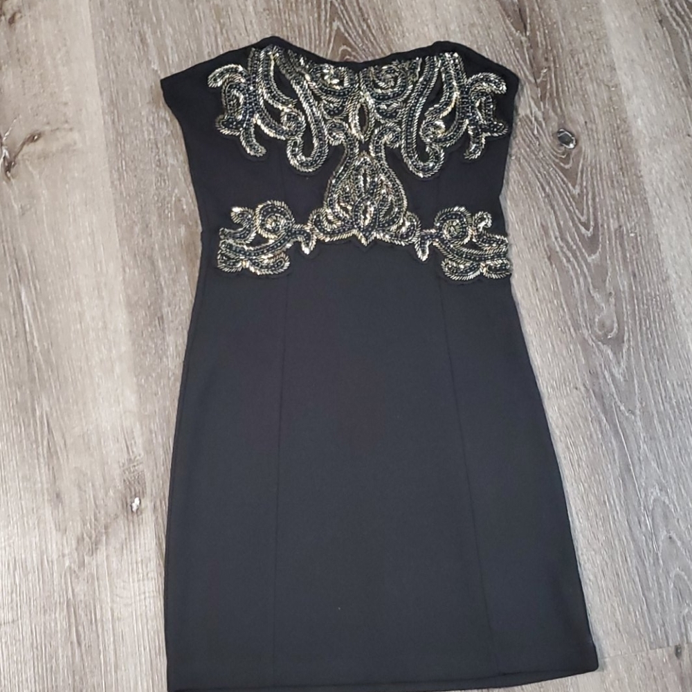 Free People beaded Strapless dress